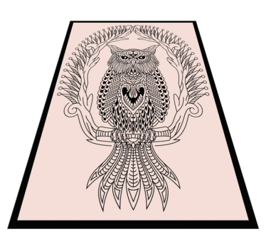 Bagoly mandala design vinil szőnyeg állat - TenStickers