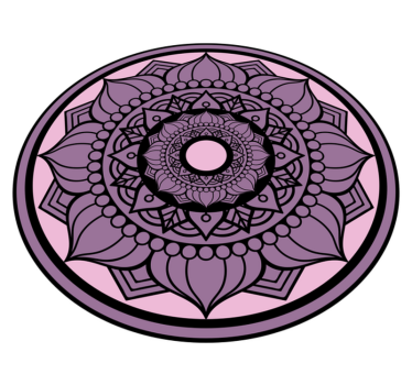 Kör alakú virágmintás vinil szőnyeg mandala - TenStickers