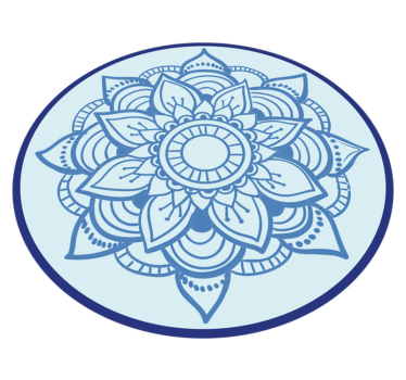 Afrikai stílusú kék mandala szőnyeg - TenStickers