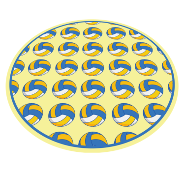 Röplabda motívum vinil szőnyeg Játékok - TenStickers