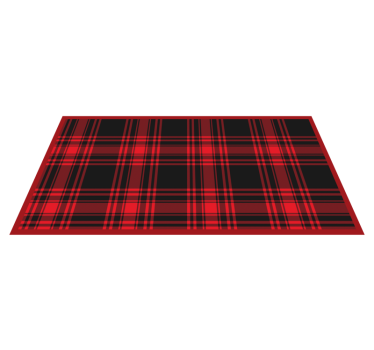 Menzies tartan fekete piros csekk minta konyha padló - TenStickers