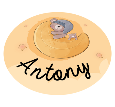 álmos medve névvel Vinil szőnyeg nevekkel - TenStickers