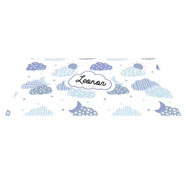 Felhőminta Vinil szőnyeg nevekkel - TenStickers