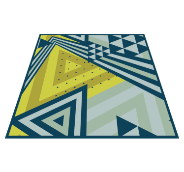 Kék absztrakt alakzatok geometriai szőnyegek - TenStickers