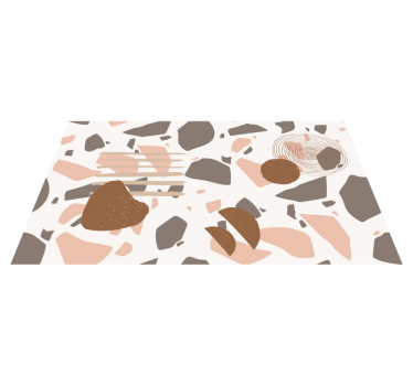 Absztrakt terrazzo formák vinil szőnyeg - TenStickers