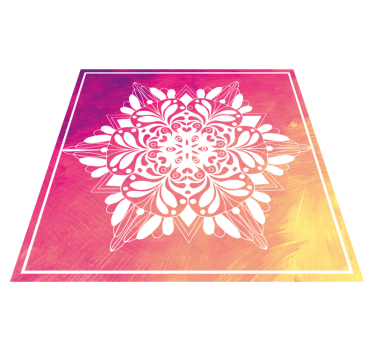Bonyolult botanikai elrendezés vinil szőnyeg mandala - TenStickers