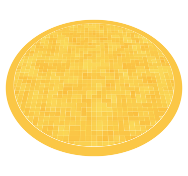 Részlet sárga arany mozaik csempe szőnyeg - TenStickers