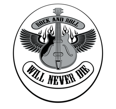 Gitár tűzben rock szöveg hálószoba szőnyeg - TenStickers