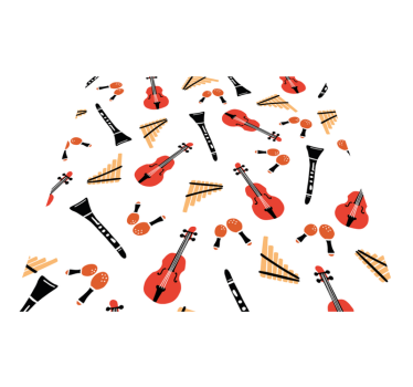 Vinil szőnyeg hangszermotívumokkal - TenStickers