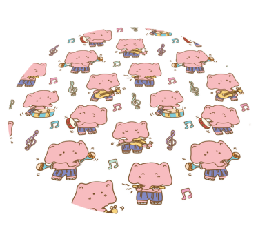 Zenélő elefánt móka vinil szőnyeg állat - TenStickers
