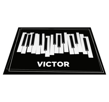 Személyre szabott zongorabillentyűzet Vinil szőnyeg nevekkel - TenStickers