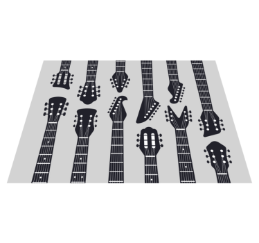 Gitár sziluettek Vinil szőnyeg nappali - TenStickers