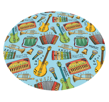 Vinil szőnyeg mások - zenei eszközök Élvezete - TenStickers