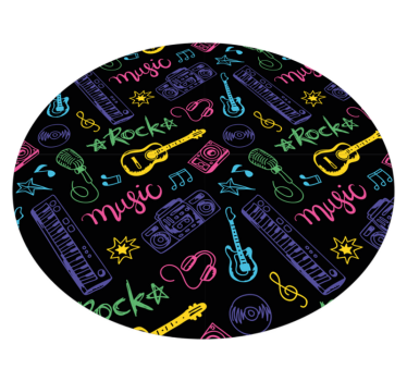 Zenei ikonok minta vinil szőnyeg tinik - TenStickers