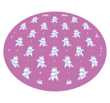 Egyszarvú gitározás körkörös szőnyeg - TenStickers