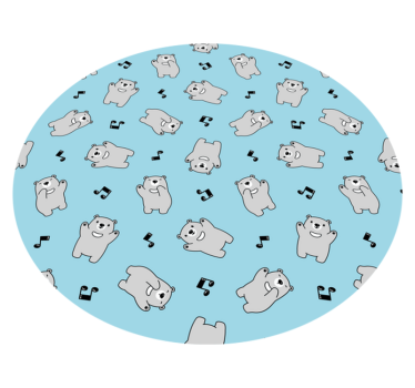 Vidám medvefigurák vinil szőnyeg óvodák - TenStickers