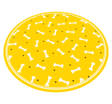 Sárga csont minta vinil szőnyeg Állat - TenStickers