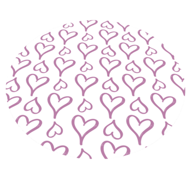Rózsaszín szívmintás vinil szőnyeg struktúra - TenStickers
