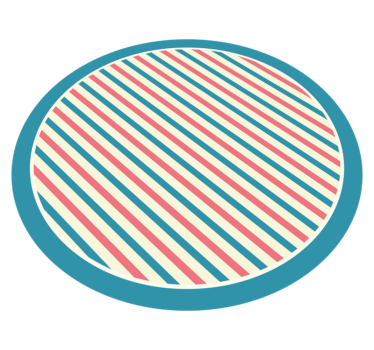 Körkörös átlós mintás vinil szőnyeg csíkos - TenStickers