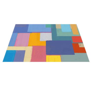 élénk blokkelrendezés vinil szőnyeg geometriai - TenStickers