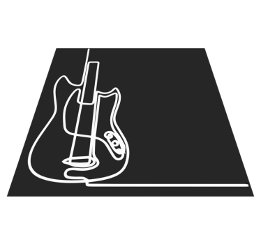 Elektromos gitár minimalista design modern szőnyegek - TenStickers