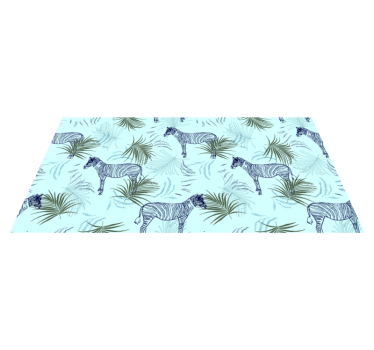 Zebra mintás levelek vinil szőnyeg állat - TenStickers