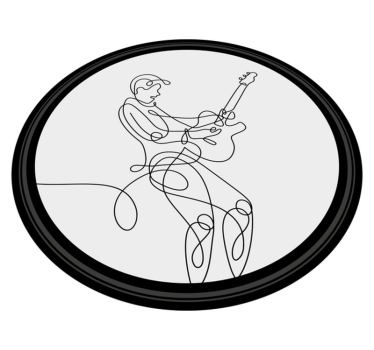 Gitár elegáns minimalista design modern szőnyegek - TenStickers