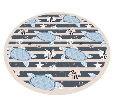 Víz alatti teknősök vinil szőnyeg állat - TenStickers