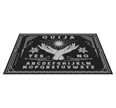 Fekete -fehér ouija tábla retro szőnyeg - TenStickers