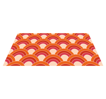 Színes íves minták vinil szőnyeg geometriai - TenStickers