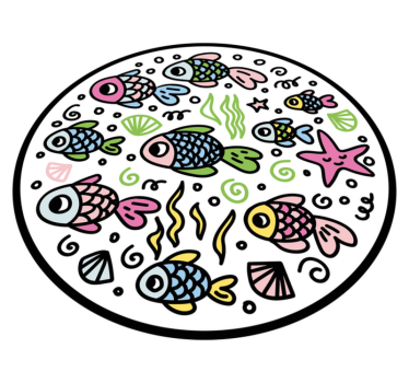 Színes halminták vinil szőnyeg állat - TenStickers