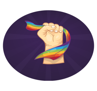 Büszke szivárvány ököl vinil szőnyeg tinik - TenStickers