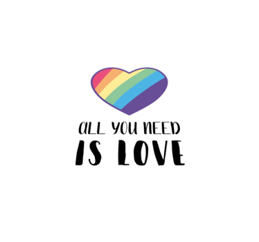 Szociális lgbt szerelem szimbólum nappali szőnyeg - TenStickers