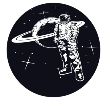 Kozmonauta a kozmoszban vinil szőnyeg csillagok - TenStickers