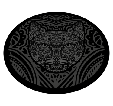 Gyönyörű macska mandala szőnyeg - TenStickers