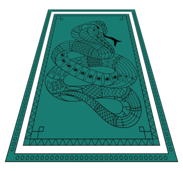 Kobra kígyó mandala szőnyeg - TenStickers
