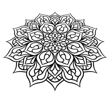 Elegáns lila minta vinil szőnyeg mandala - TenStickers