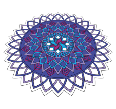 Bonyolult virágkötészet vinil szőnyeg mandala - TenStickers
