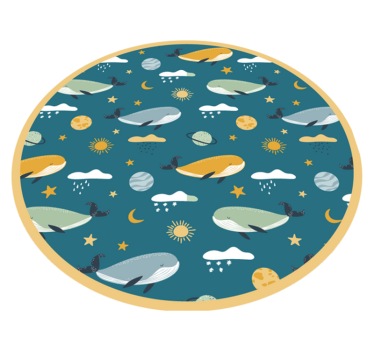 Bálna kaland vinil szőnyeg gyerekek - TenStickers