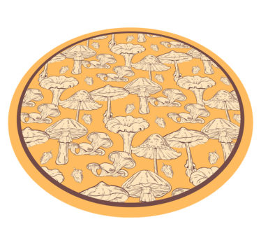Gomba stílus vinil szőnyeg természet - TenStickers