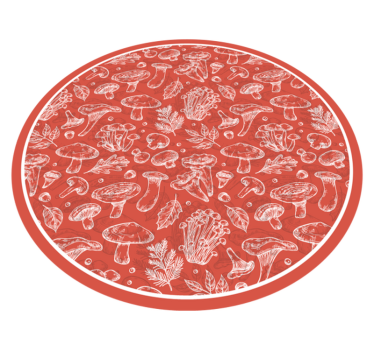 Gomba illusztráció vinil szőnyeg természet - TenStickers