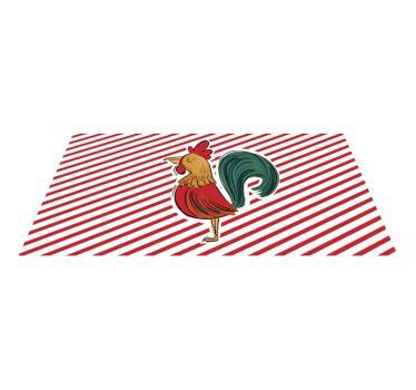 Színes kakas grafika vinil szőnyeg állat - TenStickers