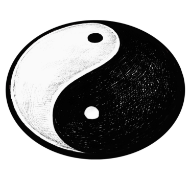 Eredeti yin yang egyensúly a kortárs szőnyegek között - TenStickers