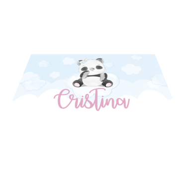 Aranyos panda illusztráció Vinil szőnyeg nevekkel - TenStickers