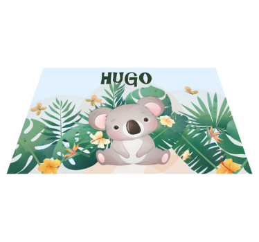 Koala téma vinil szőnyeg nevekkel - TenStickers
