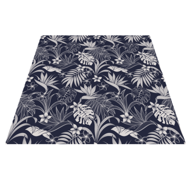 Tropical floral pattern vinil szőnyeg természet - TenStickers