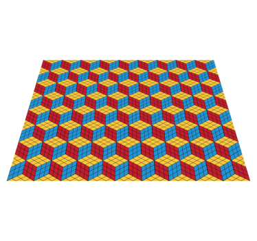 Rubik kocka eredeti mintás retro szőnyeg - TenStickers
