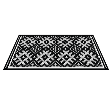 Viking láncolt négyzetek mintás geometriai szőnyeg - TenStickers