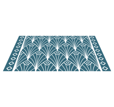 Modern art kék-fehér deco mintás geometrikus szőnyegek - TenStickers