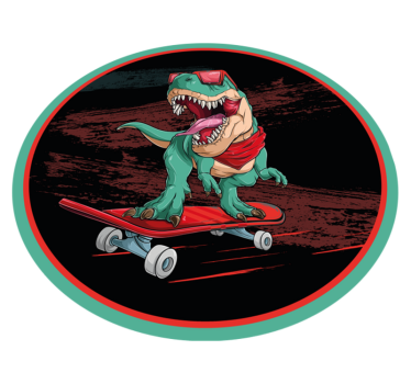 Menő gördeszkás dinoszaurusz vinil szőnyeg tinik - TenStickers